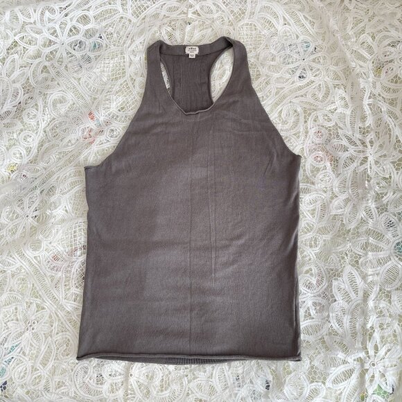 Wilfred Aritzia Silk Cashmere Racerback Tank Dress in Grey - S - Picture 7 of 9